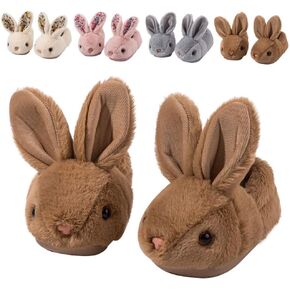 Toddler Slippers Girl Boy House Slipper Kids Rabbit Winter Slipper Warm Bunny Slippers Soft Plush Indoor Girls Boys Slipper