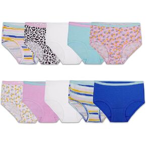Fruit of the Loom Girls' Cotton Brief Underwear Multipacks