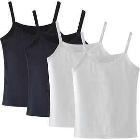 2-8 Years Little Girls Soft Camisole Undershirts 4 Pack Kids Comfort Breathable Tank Tops in Saudi Arabia