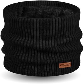 Kids Neck Warmer Winter Neck Gaiters Knitted Infinity Scarf for Boys Girls Fleece Lined Ski Mask for Cold Weather