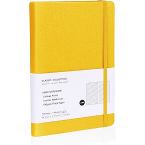 Lined Journal Notebook, Hardcover College Ruled Notebook, 100Gsm Premium Thick Paper, Medium 5.7" x 8", 160 Pages, 1Pack (GREEN)