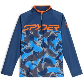 Spyder Boy's Camo Half Zip Ski Base Layer Sweater Jacket