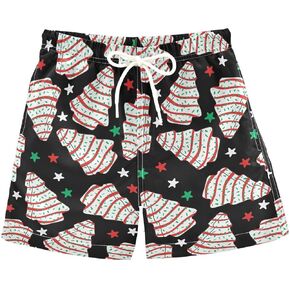 Ice Cream Boy Swim Trunks Waffle Or Cone Quick Dry Bathing Suit Swimsuit,Toddler Beach Board Shorts 2-16Years