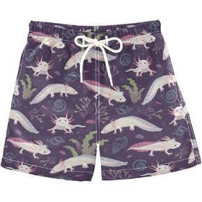Boys Swim Trunks Beach Board Shorts Quick Dry Little Boys Swimsuit Bathing Suits with Mesh Lining