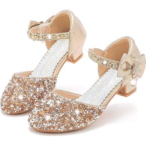 Girls Sandals Closed Toe Heels Wedding Party Girls Dress Shoes Toddler Little Big Kid