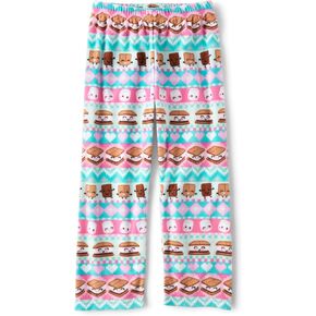 The Children's Place Girls' Fleece Pajama Pants, Smores Print
