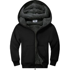 SWISSWELL Kids Fleece Hoodie Full Zip Hooded Sweatshirt Long Sleeve Cozy Jacket for Boys and Girls 6-15 Years Old