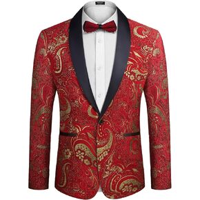COOFANDY Men's Floral Tuxedo Jacket Luxury Embroidered Wedding Blazer Dress Suit for Party Dinner in Saudi Arabia