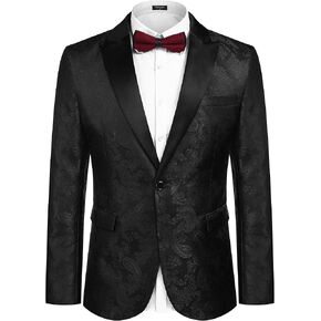 COOFANDY Men's Floral Paisley Formal Tuxedo Suit Jacket Dress Dinner Party Prom Weeding Blazer