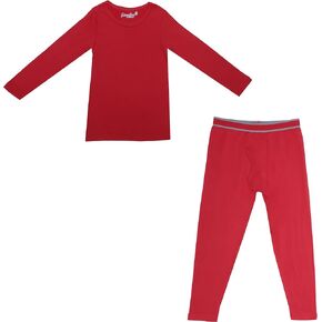 Boys Thermal Top and Bottom Underwear Set; Long Johns for Kids; Base Layer Set for Cold Weather; Microfleece Moisture Wicking