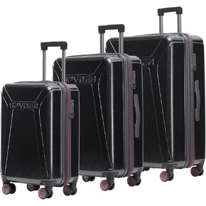 Spyder Traverse 3 Piece Luggage Set, 360° Spinner Wheels, TSA Approved Lock, (20 Inch, 25 Inch, 29 Inch), Charcoal