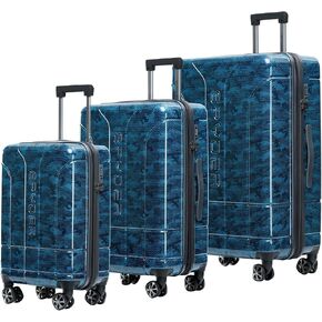 Spyder Matrix 3 Piece Luggage Set with 360° Spinner Wheels, TSA Approved Lock, (20 Inch, 25 Inch, 29 Inch), Blue