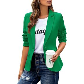 Womens Casual Blazers Long Sleeve Lapel Button Slim Work Office Blazer Jacket in Saudi Arabia