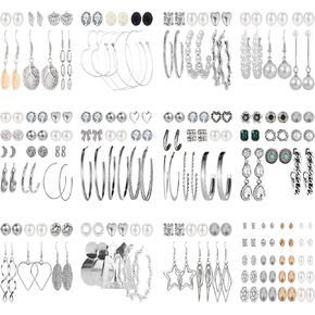 NEWITIN 69 Pieces Gold Jewelry Set for Women Fashion Costume Jewelry Gold Plated Necklace Bracelet Gold Earrings Set for Women in Kuwait