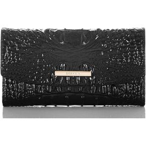 BRAHMIN Melbourne Modern Checkbook Wallet Black One Size in Kuwait