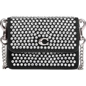 COACH Women's Half Flap Card CASE, LH/Black, One Size