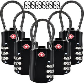 5pcs TSA Approved Luggage Locks with 10pcs Zipper Locks, Zinc Alloy Combination Locker Suitcase Lock, TSA Locks for Luggage, Combination Lock for Locker Backpack
