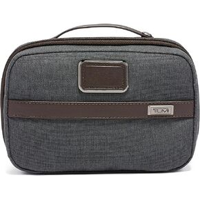 TUMI - Alpha 3 Split Travel Kit - Luggage Accessories Toiletry Bag for Men and Women with Embossed Leather Carry Handle - Black