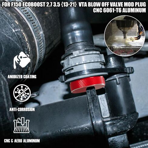 Black Blow Off Valve Mod,Billet Car UPR Vent to Atmosphere Mod Plug Fuel System Parts for F150 Ecoboost/Raptor Expedition Engines 2.7 3.5L 2013-2023 in Saudi Arabia
