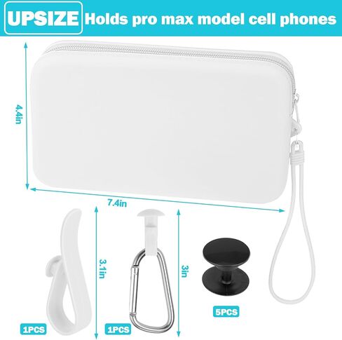 Mity rain Silicone Wallet for Bogg Bag Phone Holder, Accessories Set for Bogg Bag Contain 2PCS Key Holder and a Large Capacity Silicone Zipper Bag for Beach Bags Tote Bag (Dark Purple) in Kuwait