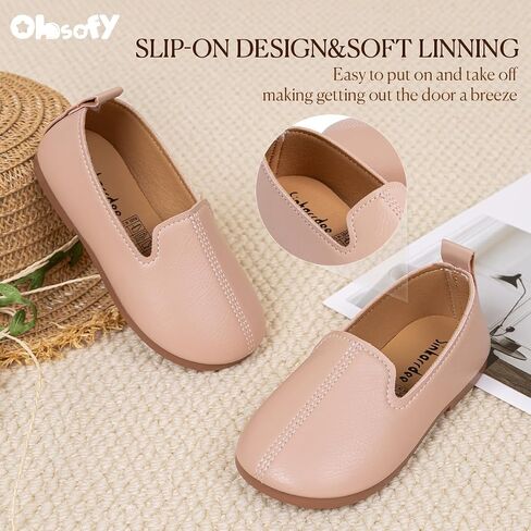 ohsofy Boys Girls Soft Slip-On Loafers Comfort Cozy Oxford Rubber Sole Casual Wedding Party Dress Shoes(Toddler/Little Kid) in Saudi Arabia