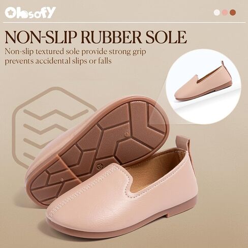 ohsofy Boys Girls Soft Slip-On Loafers Comfort Cozy Oxford Rubber Sole Casual Wedding Party Dress Shoes(Toddler/Little Kid) in Saudi Arabia