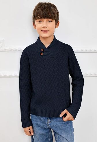 سترة صوفية كاجوال للأولاد من Teurkia ذات رقبة مدورة ومضلعة للأطفال in Kuwait