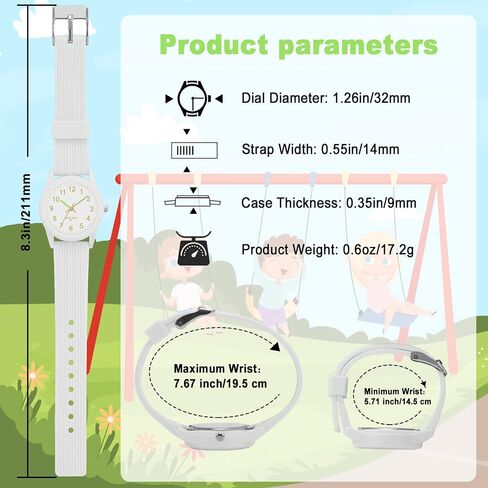 Kids Analog Watches for Girls Boys Kids Watches with Soft Band Learning Time 50M Waterproof Children Watch Easy to Read for Ages 4-12 Kids Gift in Saudi Arabia