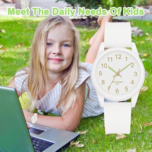 Kids Analog Watches for Girls Boys Kids Watches with Soft Band Learning Time 50M Waterproof Children Watch Easy to Read for Ages 4-12 Kids Gift in Saudi Arabia