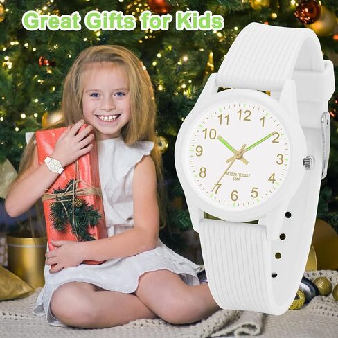 Kids Analog Watches for Girls Boys Kids Watches with Soft Band Learning Time 50M Waterproof Children Watch Easy to Read for Ages 4-12 Kids Gift in Saudi Arabia