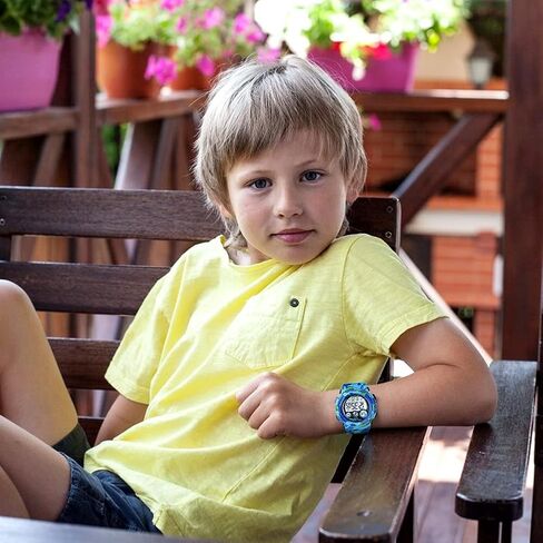 GOLDEN HOUR Watches for Kids Digital Sport Waterproof Boys Girls Watch Outdoor 12/24 H Alarm EL Backlight Stopwatch Military Child Wristwatch Ages 3-15 in Kuwait