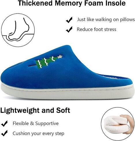 Kids Christmas Slippers,Santa Hat Smile Face Slippers,Soft Warm Cotton Bedroom Reindeer Slippers House Girls Boys Memory Foam Slippers Cozy Fluffy Fall Winter Home Slippers in Saudi Arabia