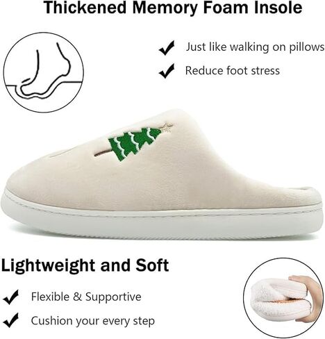 Kids Christmas Slippers,Santa Hat Smile Face Slippers,Soft Warm Cotton Bedroom Reindeer Slippers House Girls Boys Memory Foam Slippers Cozy Fluffy Fall Winter Home Slippers in Saudi Arabia