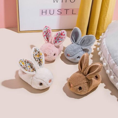 Toddler Rabbit Winter Slippers - Soft Plush Indoor Bunny Slippers for Girls & Boys in Saudi Arabia