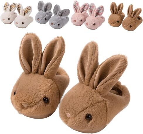 Toddler Rabbit Winter Slippers - Soft Plush Indoor Bunny Slippers for Girls & Boys in Saudi Arabia