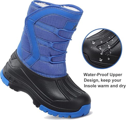 Unisex-Child Snow Boots Winter Waterproof Slip Resistant Cold Weather Shoes (Toddler/Little Kid/Big Kid) in Kuwait