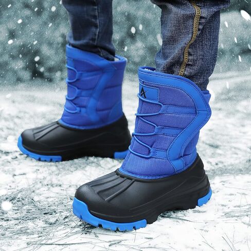 Unisex-Child Snow Boots Winter Waterproof Slip Resistant Cold Weather Shoes (Toddler/Little Kid/Big Kid) in Kuwait