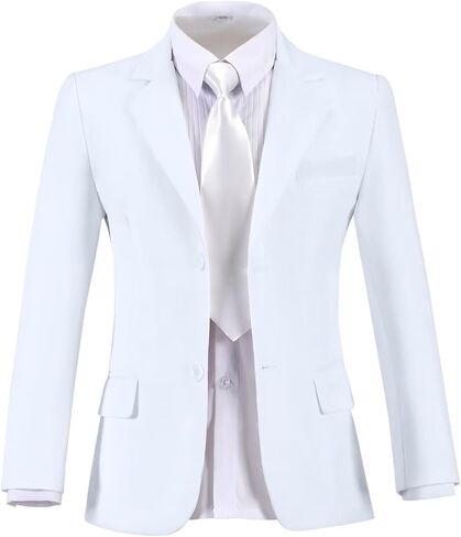 سترة بدلة للأولاد معاطف رياضية رسمية مع ربطة عنق وسترات سهرة بلون سادة لحفلة العشاء للأولاد in Kuwait