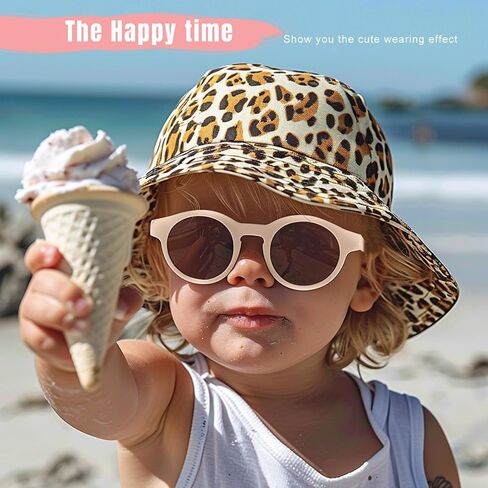 Cute Kids Polarized Sunglasses,Baby Sun Glasses with Strap for Toddler Girls Boys Flexible Round UV400 Protection in Kuwait