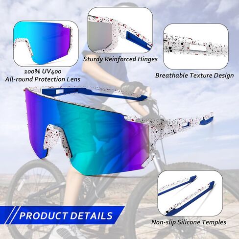FEISEDY Kids Sunglasses Youth Baseball Sun Glasses, UV400 Sports Teens Cycling Shades for Boys Girls Age 8-16 B0048 in Saudi Arabia