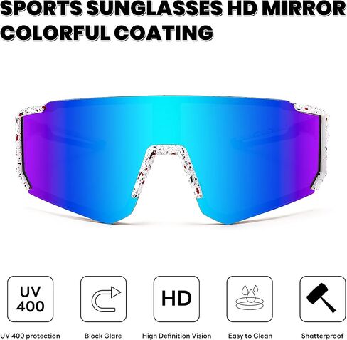 FEISEDY Kids Sunglasses Youth Baseball Sun Glasses, UV400 Sports Teens Cycling Shades for Boys Girls Age 8-16 B0048 in Saudi Arabia