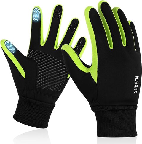 Sukeen Kids Winter Gloves, Touchscreen Anti-Slip Kids Cycling Gloves, Warm Windproof Kids Gloves Cold Weather, Lightweight Sports Gloves Boys Girls Running Cycling Biking in Saudi Arabia