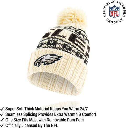 Ultra Game Youth NFL Official Super Soft Cable Knit Winter Beanie Knit Hat with Extra Warm Touch Screen Gloves in Saudi Arabia