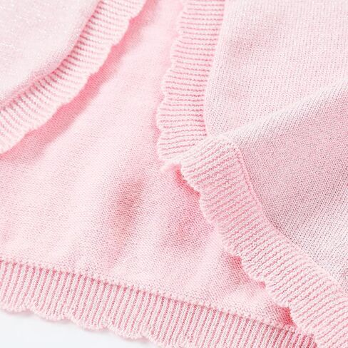 Sparkle Cardigan for Girls,Long Sleeve Bolero Shrug W/ 2 Style Button, Open Front Cropped Knit Sweater 3-13Y in Saudi Arabia
