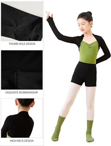 Girls Ballet Shrug, Long Sleeve Girls Dance Top Over Leotards for Dance, Gymnastics in Kuwait