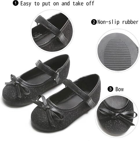 GINFIVE Toddler Girls Dress Shoes Little Girls Mary Janes Ballerina Flats Shoes Toddler in Saudi Arabia