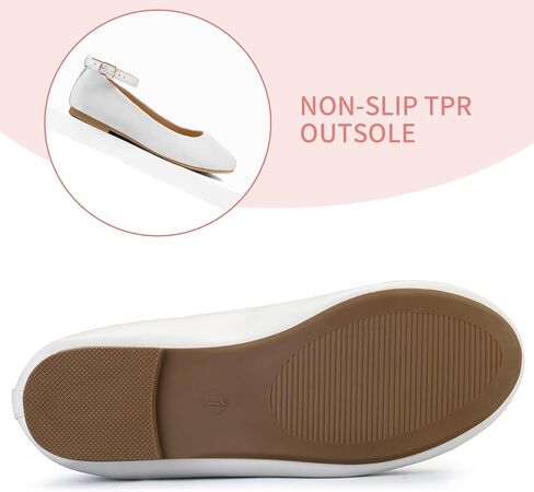 K KomForme Girl's Ballerina Flat Ankle Strap Dress Ballet Flat Shoes（Toddler/Little Kid/Big Kid） in Kuwait