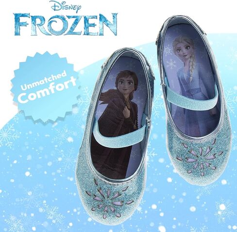 Disney Girls Mary Jane Flats - Kids Character Princess Dress up Slip-on Shoes (Toddler/Little Kid) in Saudi Arabia