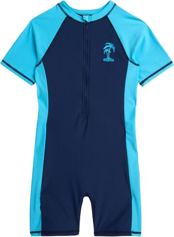 iXtreme Boys One Piece Rash Guard Swimsuit Kid Water Sport Short Swimsuit UPF 50+ Sun Protection Bathing Suits (4-13) in Saudi Arabia