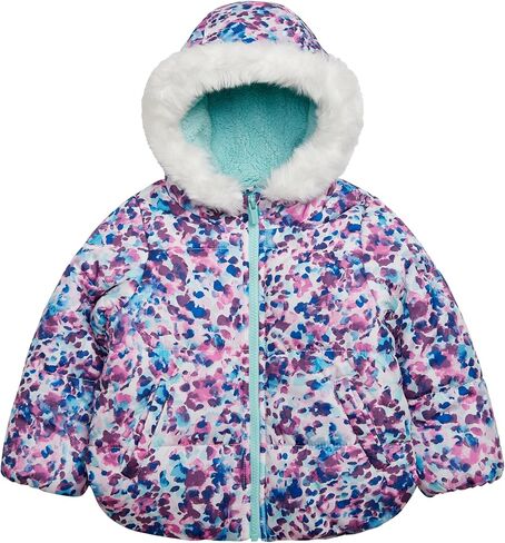 Carter's Girls 2-piece Snowsuit Faux Fur Trimmed Hooded Puffer Jacket and Ski Bib Set in Saudi Arabia